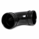 110mm Solvent Soil 92.5 Degree Double Socket Bend - Black