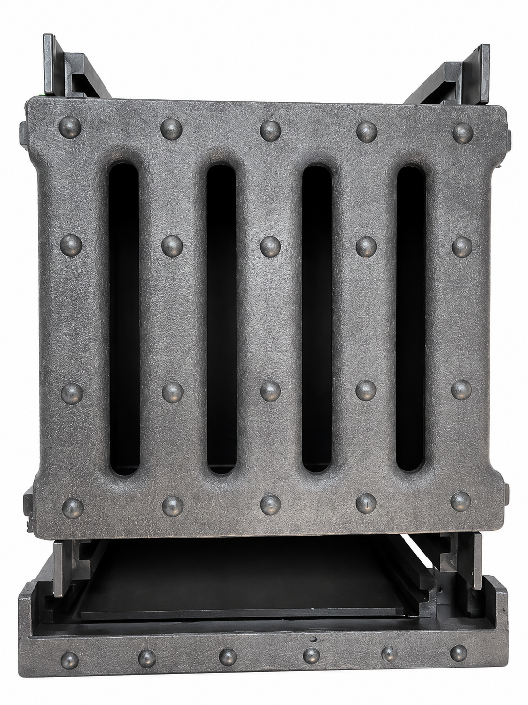 1c329174-c810-4fdd-8e2b-4acf1fe84831 Quadbox Channel Drain Plastic Grate 90 degree corner - Image 1