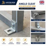 Heavy Angle Cleats Galvanised Brackets for Fencing - Image 3