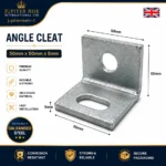 Heavy Angle Cleats Galvanised Brackets for Fencing - Image 4