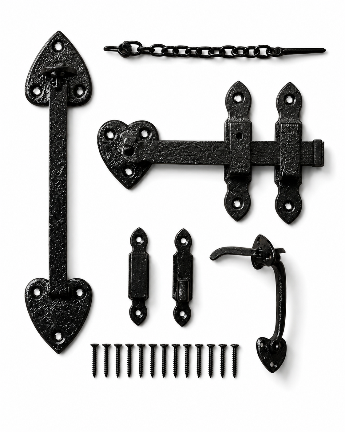 35590c7c-540b-497c-b5cc-496ca032841a Black Antique Cast Iron Suffolk Thumb Latch Set - Image 1