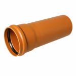 PUSH-FIT SINGLE SOCKET DRAINAGE PIPE 160MM X 3M