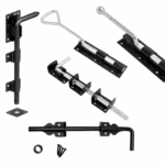 Garage Gate Drop Bolt Bow Handle Bolt Monkey Tail Bolt Door 12" 18" 24" 36" Inch