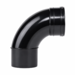 110mm Solvent Soil 92.5 Degree Single Socket Bend - Black