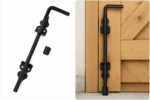 Gate Garage Drop Bolt Cane Type Heavy Duty Shed Stable Black 12" With Fixings