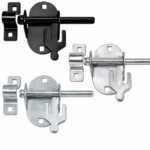 Oval Pad Bolt 4" - Gate Lock for Secure & Sturdy Closure, Black Gate Bolt Ideal