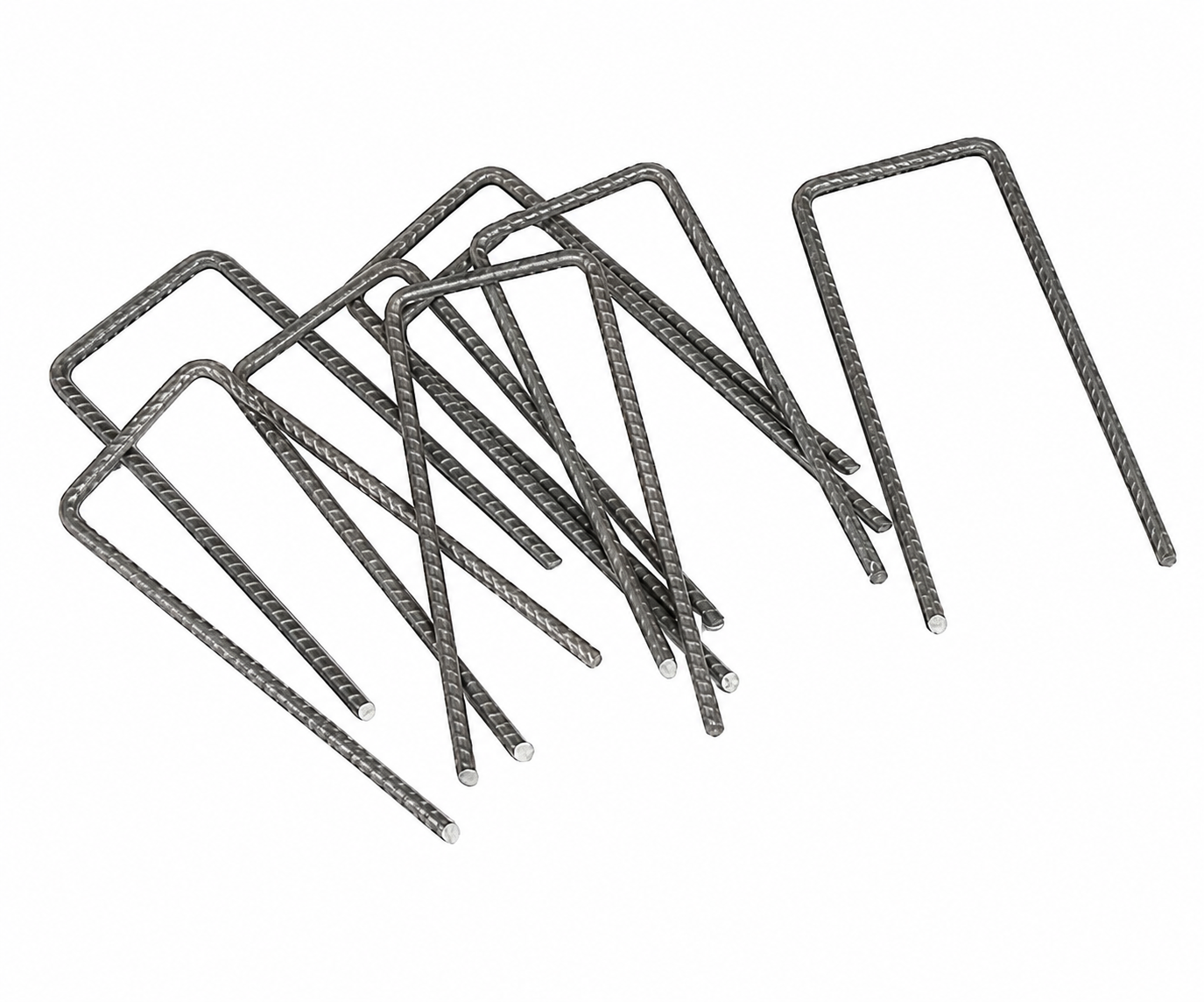 6db23985-37bc-467d-86a0-6aec1977bc7c U Pins HD Grass Turf Protection Mesh Secure Ground Pegs Steel Rebar 170x70x6mm - Image 1
