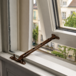 Window Casement Stay 10 inch Brown Wooden Frame Casement Arm Stay Latch Catch - Image 2