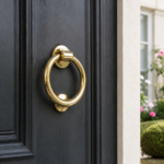 Ring Door Knocker Victorian Style Solid Brass Polished Brass - Image 2