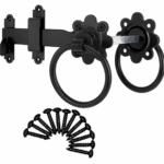 Plain Cranked Ring Gate Latch Set 6” 150mm Heavy Duty For Door Garden Shed Gate