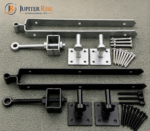 Field Gate Adjustable Hinges Set Heavy Duty with Hooks on Plates 12", 18", 24"