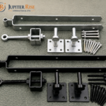 Field Gate Adjustable Hinges Set Heavy Duty with Hooks on Plates 12", 18", 24"