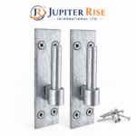 Heavy Duty Pair Of Hook on Plates 12mm 16mm 19mm Gate Pin Hinge Bracket Hanger - Image 4