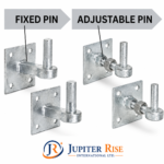 Heavy Duty Hook on Plates Gate Pins 19mm Square Plates 4" x 4" Adjustable Fixed - Image 5