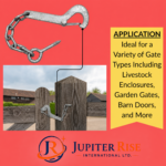 Field Gate Safety Chain Hook & Eye Heavy Duty Latch Galvanised - Image 2