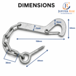 Field Gate Safety Chain Hook & Eye Heavy Duty Latch Galvanised - Image 3