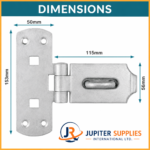 Hasp and Staple Heavy Duty 6" 150mm Security Lock Maximum Strength Door Hardware - Image 4