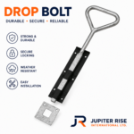 Bow Handle Drop Down Bolt For Shed Garage Barn Stable Door Large Gate Latch