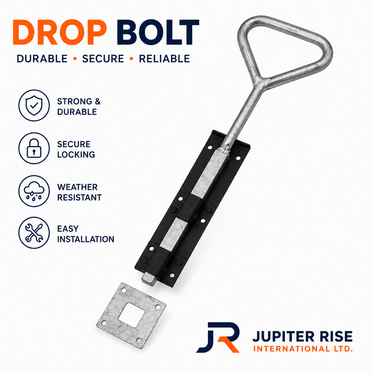 ChatGPT Image Aug 12, 2026, 09_07_22 AM Bow Handle Drop Down Bolt For Shed Garage Barn Stable Door Large Gate Latch - Image 1