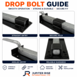 Bow Handle Drop Down Bolt For Shed Garage Barn Stable Door Large Gate Latch - Image 2