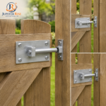Field Farm Gate Hook on 200mm x 50mm Oblong Plate 19mm Pin Galvanised - Image 2