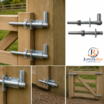 Galvanised Field Gate Hook to Bolts X2 8" - 18" (Welded Washer Hinge Hanger) - Image 2
