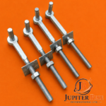 Galvanised Field Gate Hook to Bolts X2 8" - 18" (Welded Washer Hinge Hanger) - Image 4