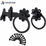 Plain Cranked Ring Gate Latch Set 6” 150mm Heavy Duty For Door Garden Shed Gate