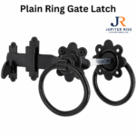 Plain Cranked Ring Gate Latch Set 6” 150mm Heavy Duty For Door Garden Shed Gate - Image 2