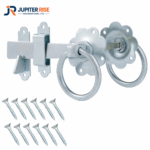 Plain Cranked Ring Gate Latch Set 6” 150mm Heavy Duty For Door Garden Shed Gate - Image 3