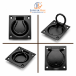 Cellar Flap Trap Door Ring Pull Handle 100mm Black Flush Recessed Handle - Image 3