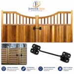 Cabin Hook Eye Heavy Duty Gate Shed Door Latch Catch 4", 6", 8" in Black BZP - Image 2