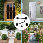 Black Cabin Hook And Eye Iron Door Heavy Duty Shed Gate 150mm- 6" Inch - Image 3