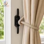 Cleat Hook Iron Black Pulley Line Rope Hook Curtain Tieback 3" (75mm) Pack of 5 - Image 3