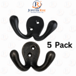 5x Coat Hooks Vintage Wall Mounted Cast Antique Retro Hook Door Robe Clothes