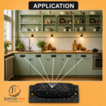 Black Antique Cast Iron Designer Cupboard Cabinet Kitchen Drawer Pull Handle - Image 3