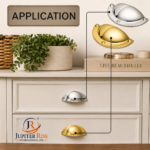 Kitchen Cupboard Cup Handles Brass Chrome Door Drawer Dresser Pull - Image 2