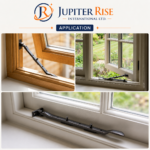 Window Casement Stay 10 inch Brown Wooden Frame Casement Arm Stay Latch Catch - Image 2