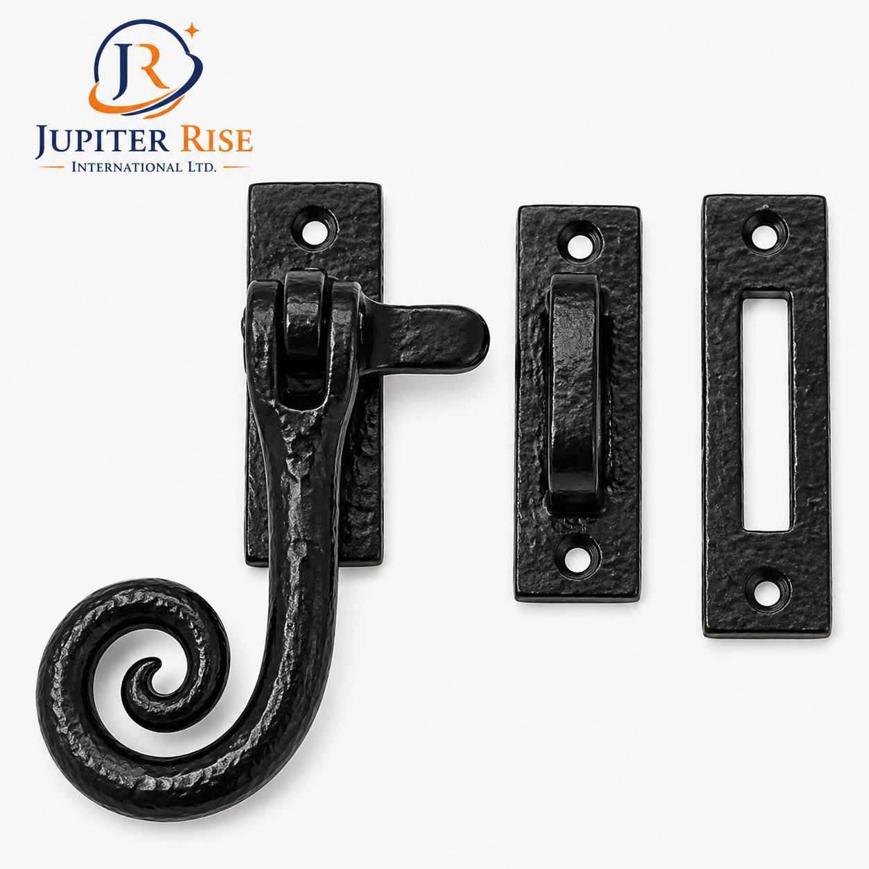 ChatGPT Image Aug 9, 2026, 07_48_18 AM Black Antique Curly Tail Window Fastener 60mm x 25mm Curly End Casement - Image 1