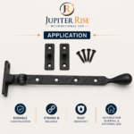 Window Casement Stay Bulb End 10" 250mm Locking Handle Fastener For Wood Timber - Image 4