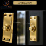 Door Bell Push Button Polished Brass Gold Press Button - Image 4