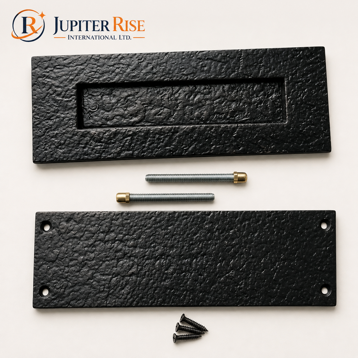 ChatGPT Image Aug 9, 2026, 11_11_09 AM BLACK ANTIQUE CAST IRON HEAVY LARGE LETTER POSTAL PLATE I DOOR FINGER PUSH PLATE - Image 1