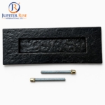BLACK ANTIQUE CAST IRON HEAVY LARGE LETTER POSTAL PLATE I DOOR FINGER PUSH PLATE - Image 2