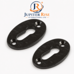 Escutcheon Key Hole Plate W34mm x H52mm Black to Suit Rim Knob Set - Pack of 2