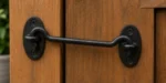 Black Cabin Hook And Eye Iron Door Heavy Duty Shed Gate 150mm- 6" Inch - Image 2