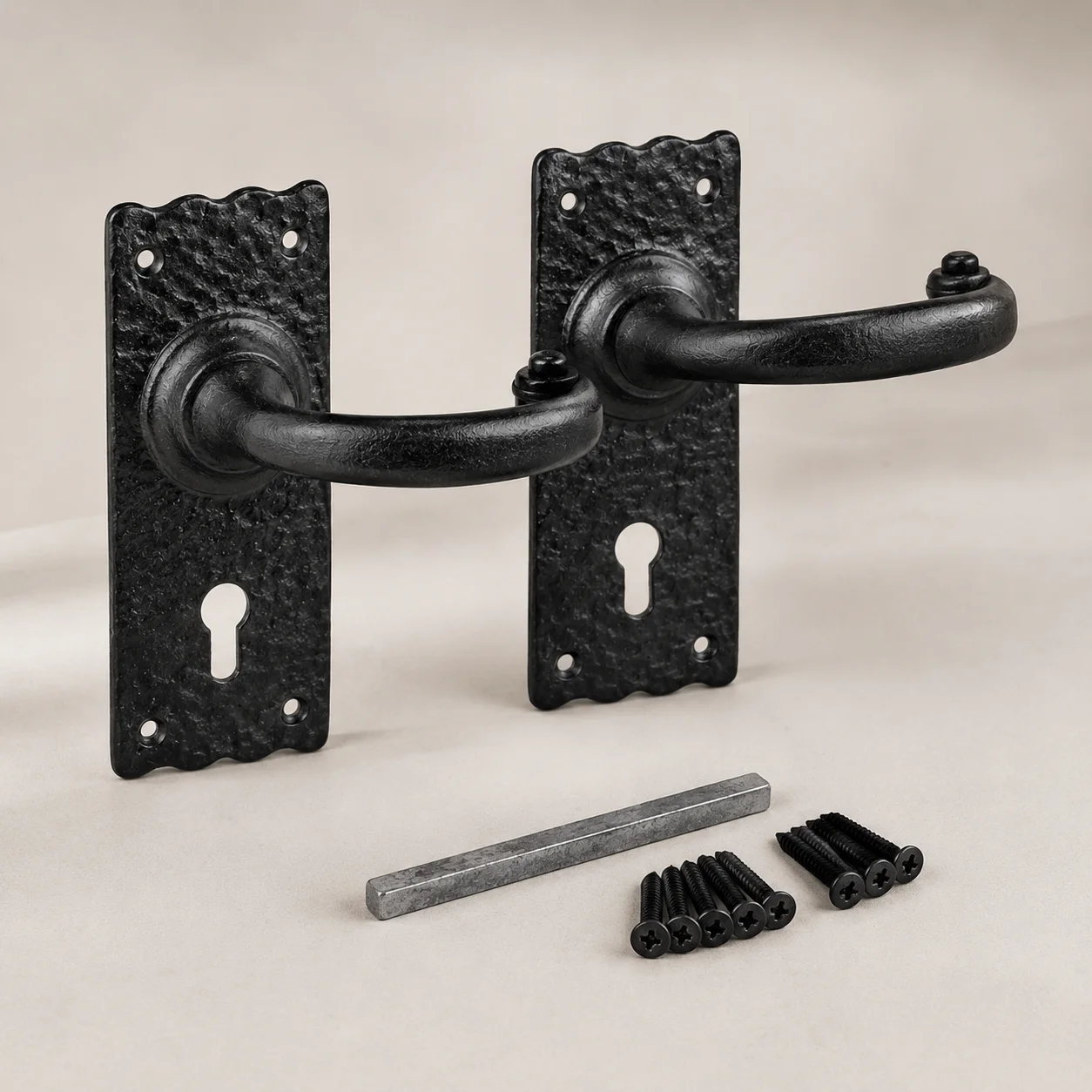 ChatGPT-Image-Jul-12-2026-07_40_29-AM-3 Black Antique Cast Iron Traditional Lever Lock or Latch Door Handle - Image 1