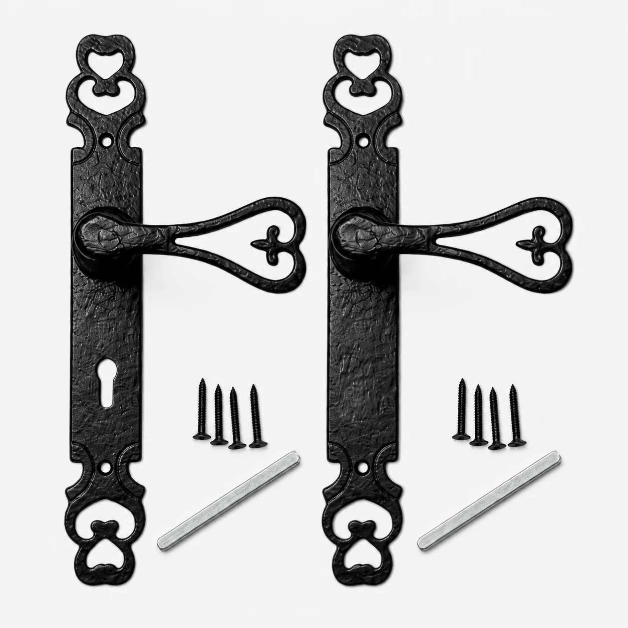 ChatGPT-Image-Jul-12-2026-09_23_40-AM-1 Black Antique Cast Iron Designer Tudor Lever Lock or Latch Door Handle - Image 1