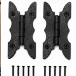 Black Antique Cast Iron Butterfly Cupboard Cabinet Door Hinges I Pair