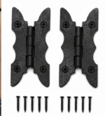 Black Antique Cast Iron Butterfly Cupboard Cabinet Door Hinges I Pair