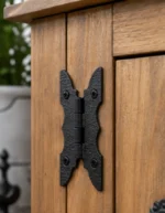 Black Antique Cast Iron Butterfly Cupboard Cabinet Door Hinges I Pair - Image 2